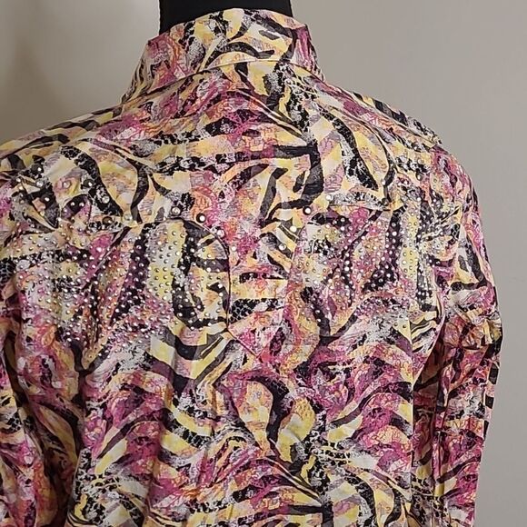 Rock 47 by Wrangler Western Style Button Down Shirt - Picture 4 of 14